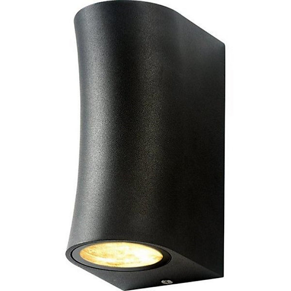 Applique Murale Noire LED IP44 pour 2 ampoules GU10 - SILAMP