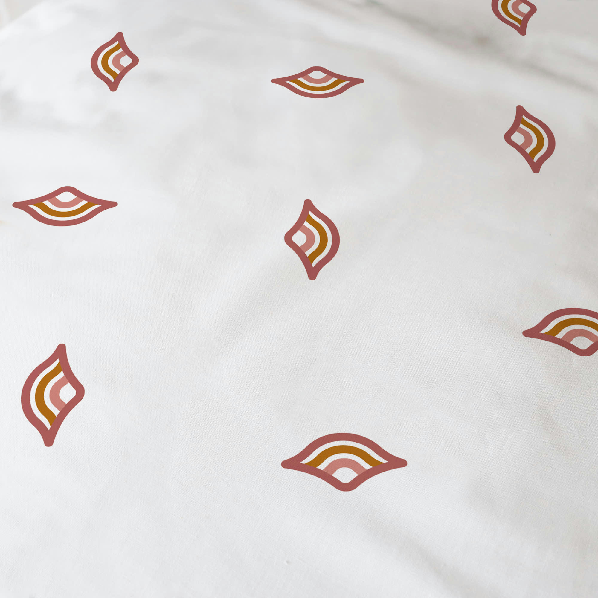 INFINI - Drap-housse imprimé en percale de coton BIO  140x200 cm