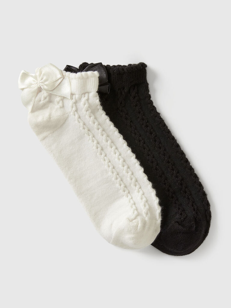 Short socks with bow