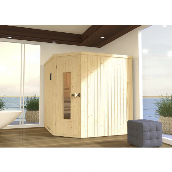 Ecksauna »Varberg Eck 3«, BxHxT: 194 x 199 x 194 cm