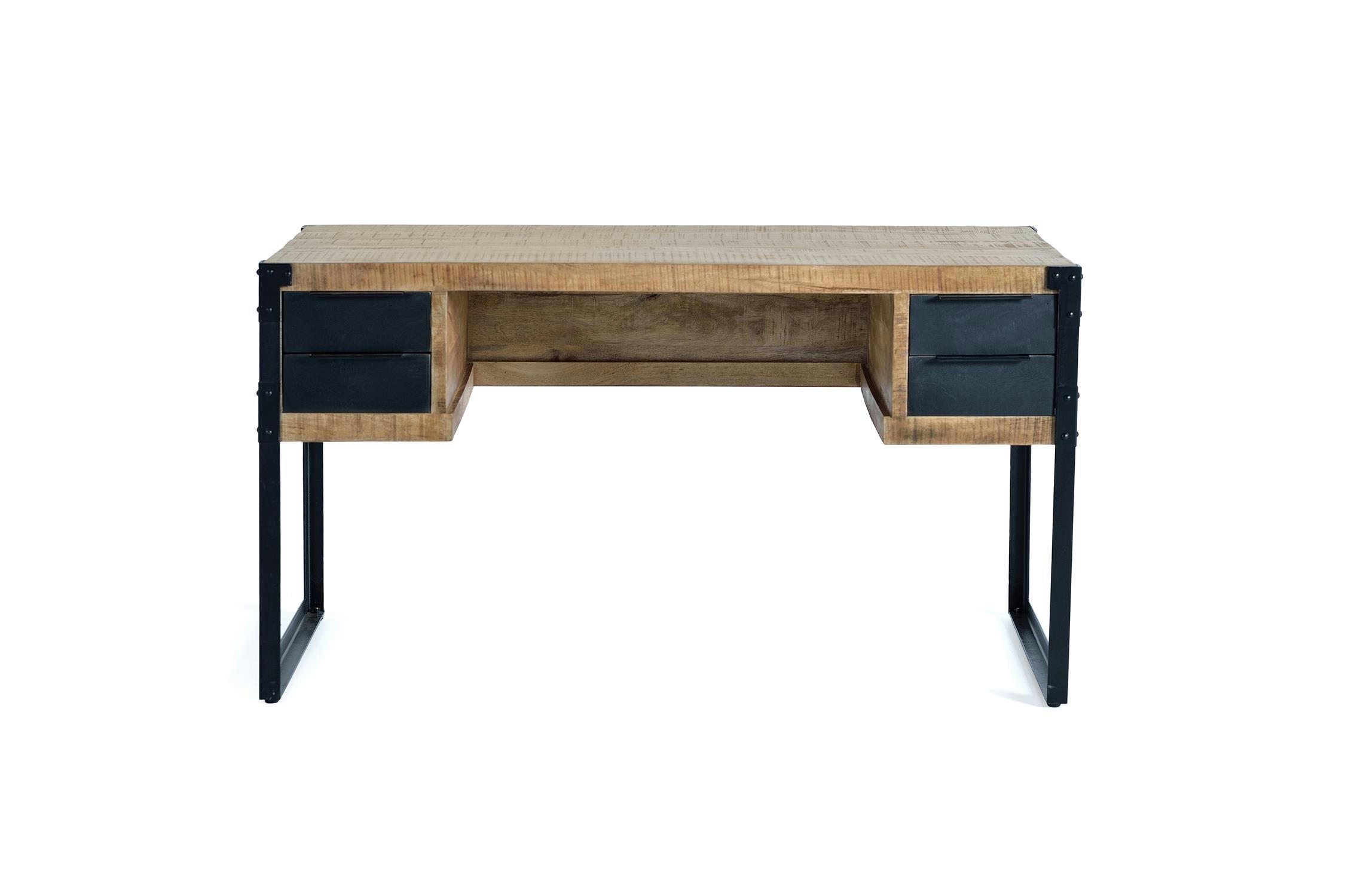 - Bureau en bois de manguier et métal