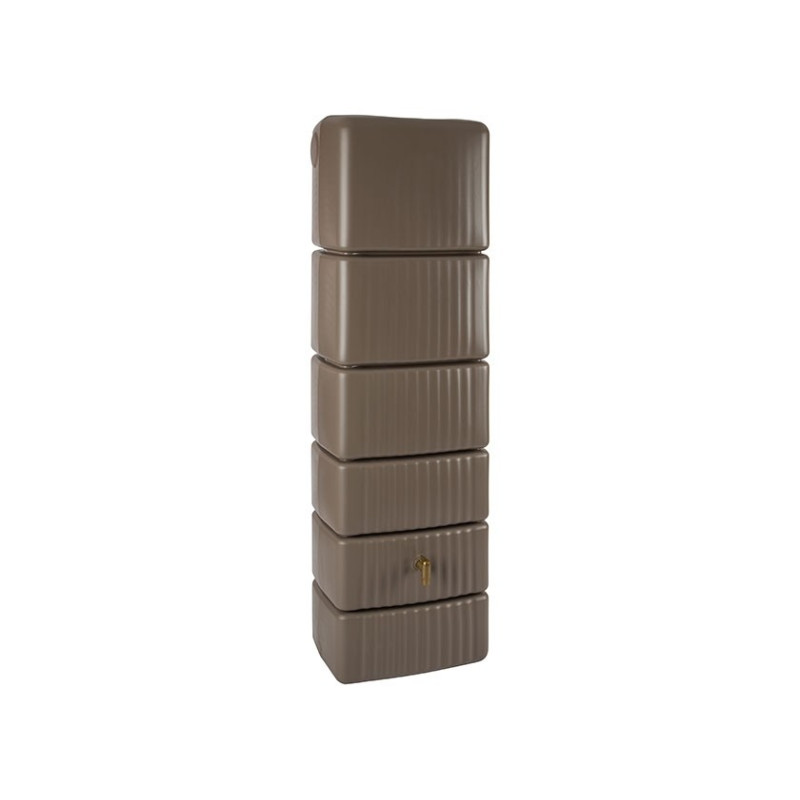 Tonneau à eau de pluie Slim taupe 650 L