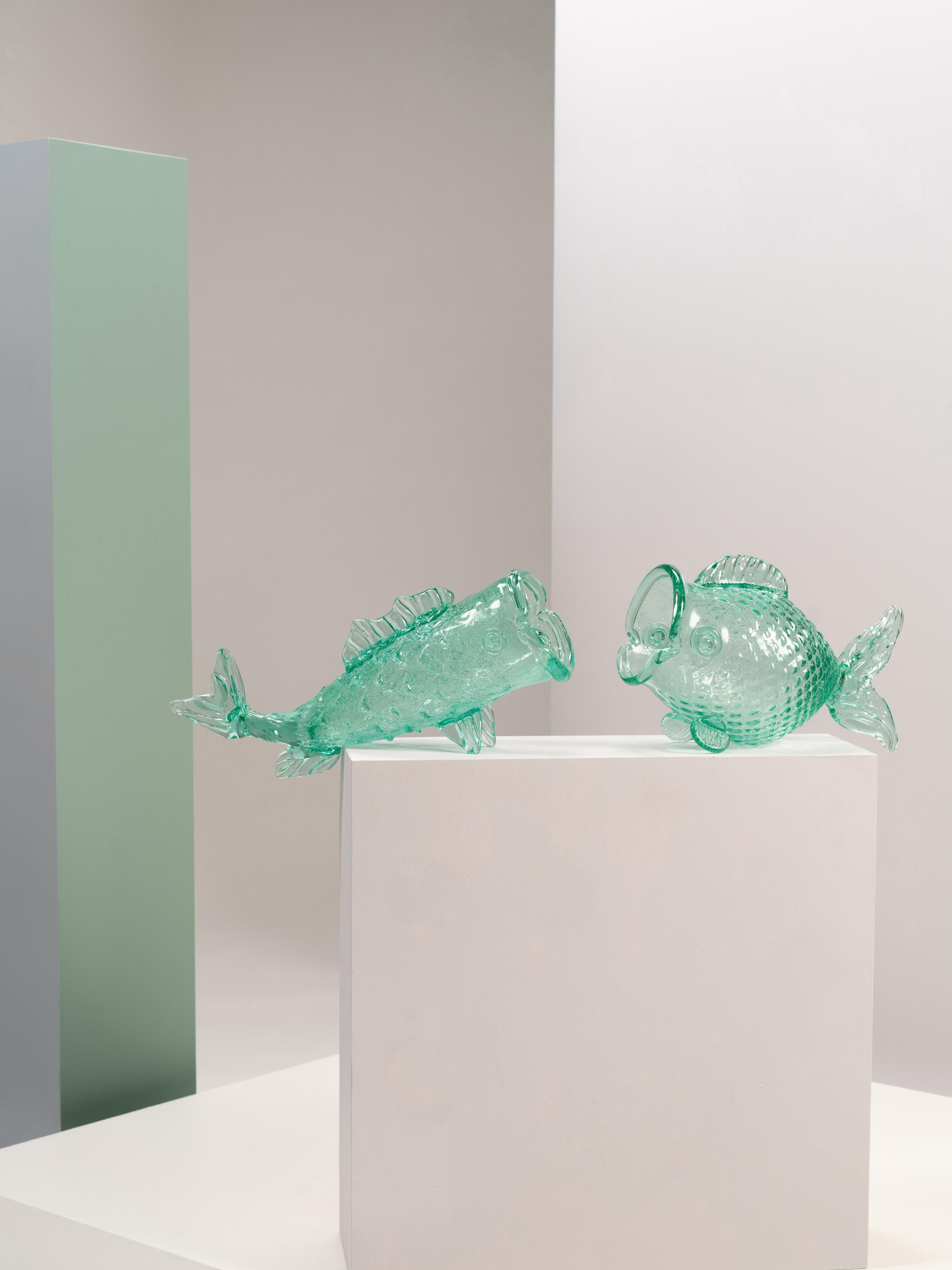 Mundgeblasenes Aufbewahrungsglas Fish