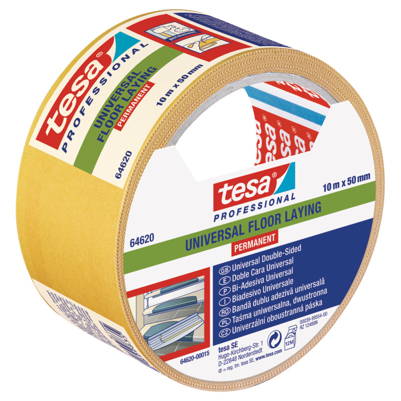 Ruban adhésif double-face pour revêtement de sol 50 mm x 10 m TESA