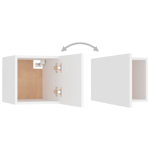 NNEVL Bedside Cabinets 2 pcs White 30.5x30x30 cm Chipboard