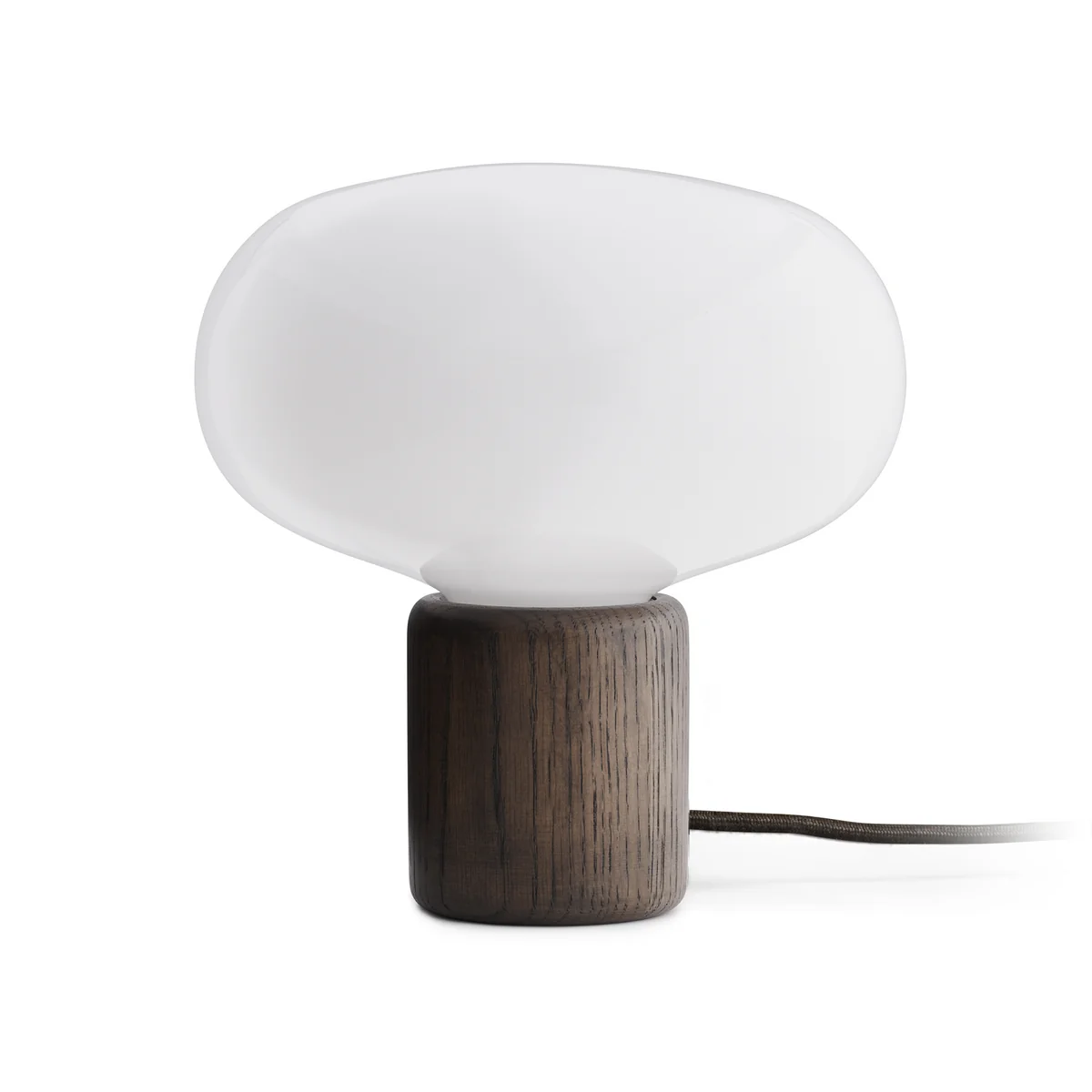 New Works - Karl-Johan Tischleuchte, Eiche geräuchert / Opalglas