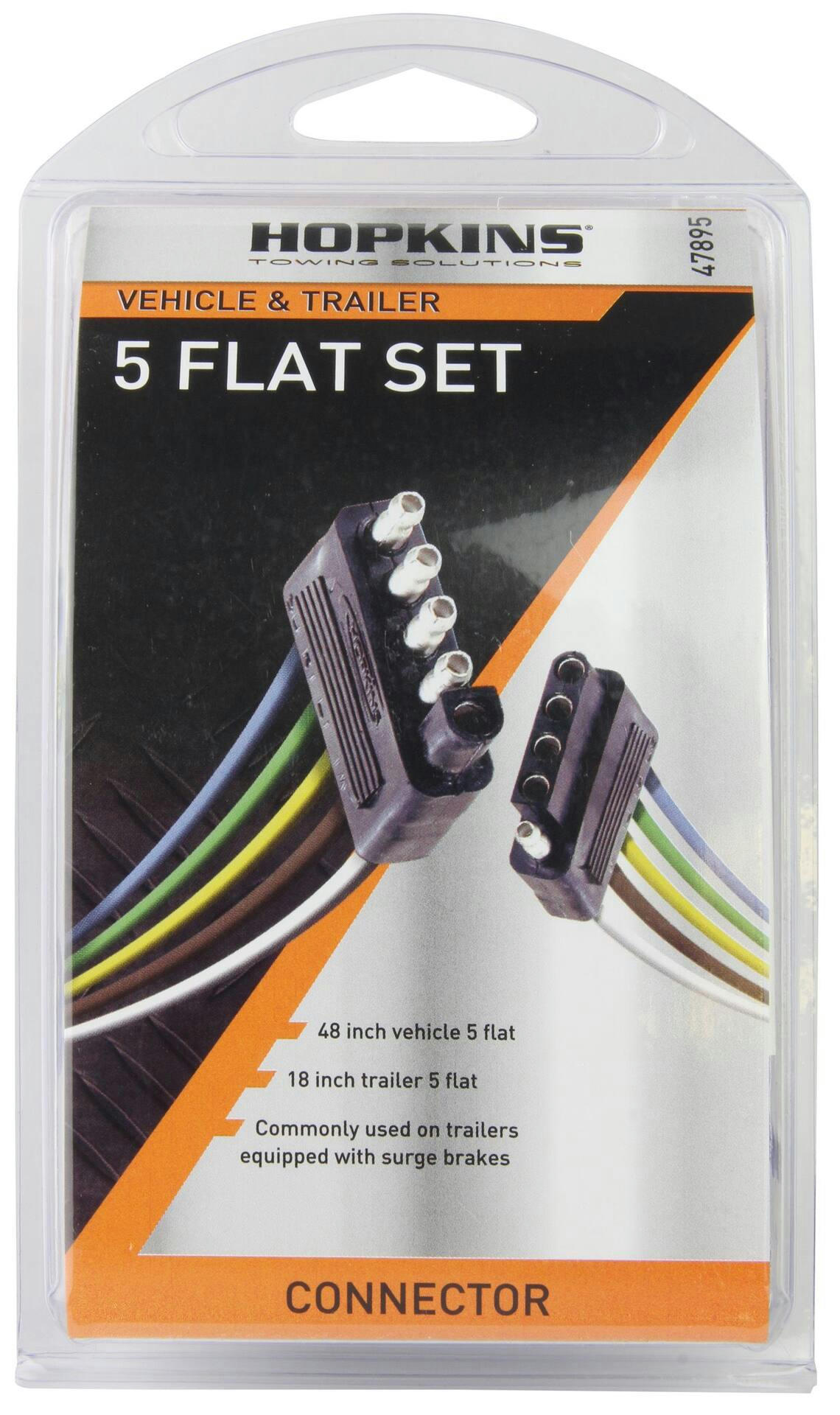 Hopkins 5 Flat Set with 48-in Vehicle Side & 12-in Trailer Side Connectors