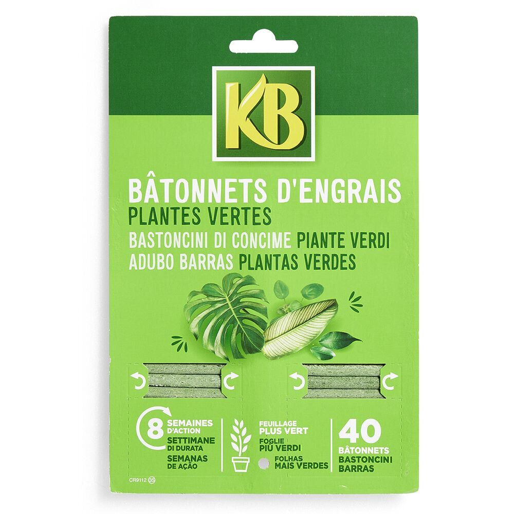Bâtonnets d'engrais pour plantes vertes x40