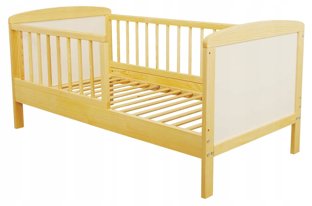 Tapczanik łóżeczko Bartek 120x60 sosna/biały łóżko sosnowe przedszkolaka