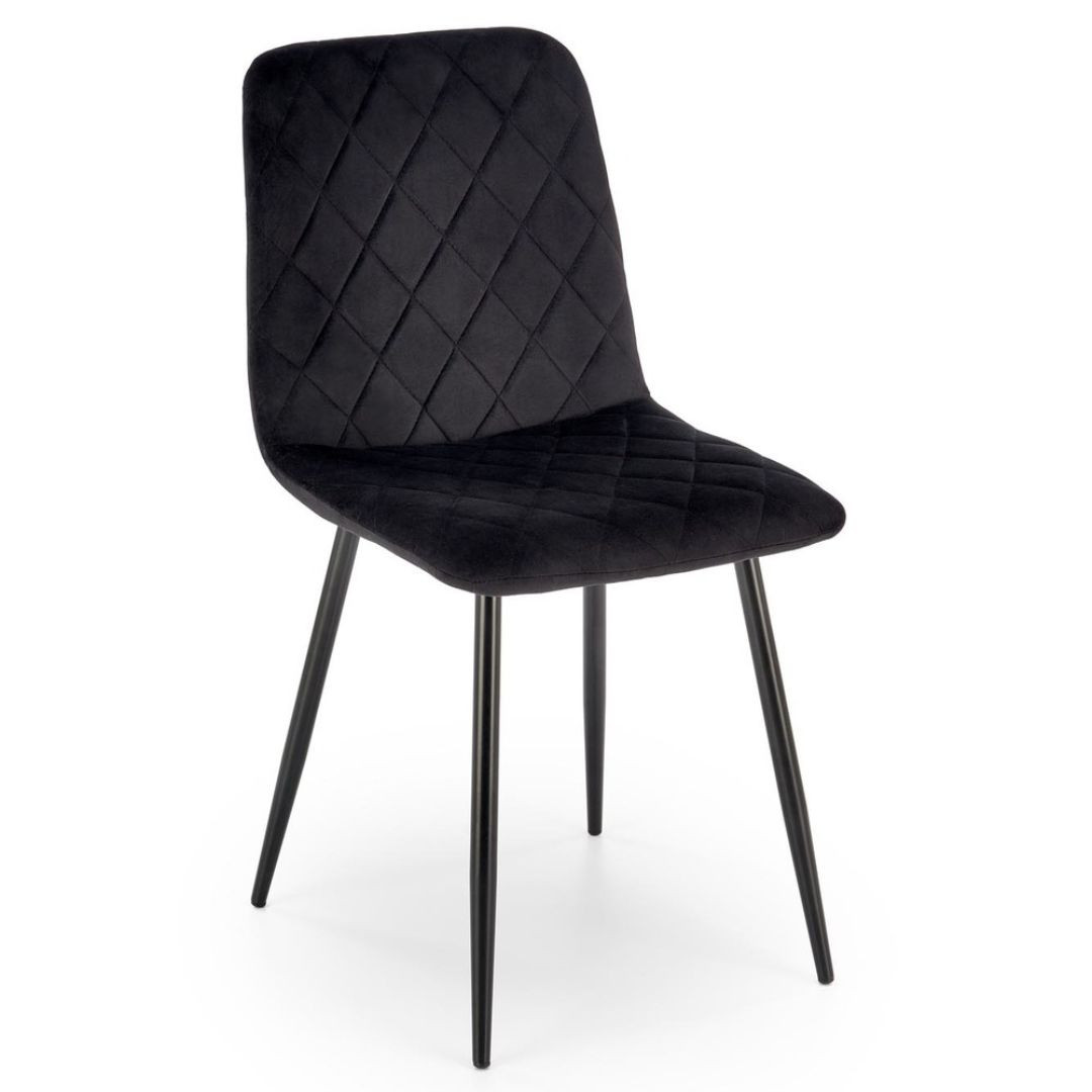 Krzesło tapicerowane K525 VELVET czarne