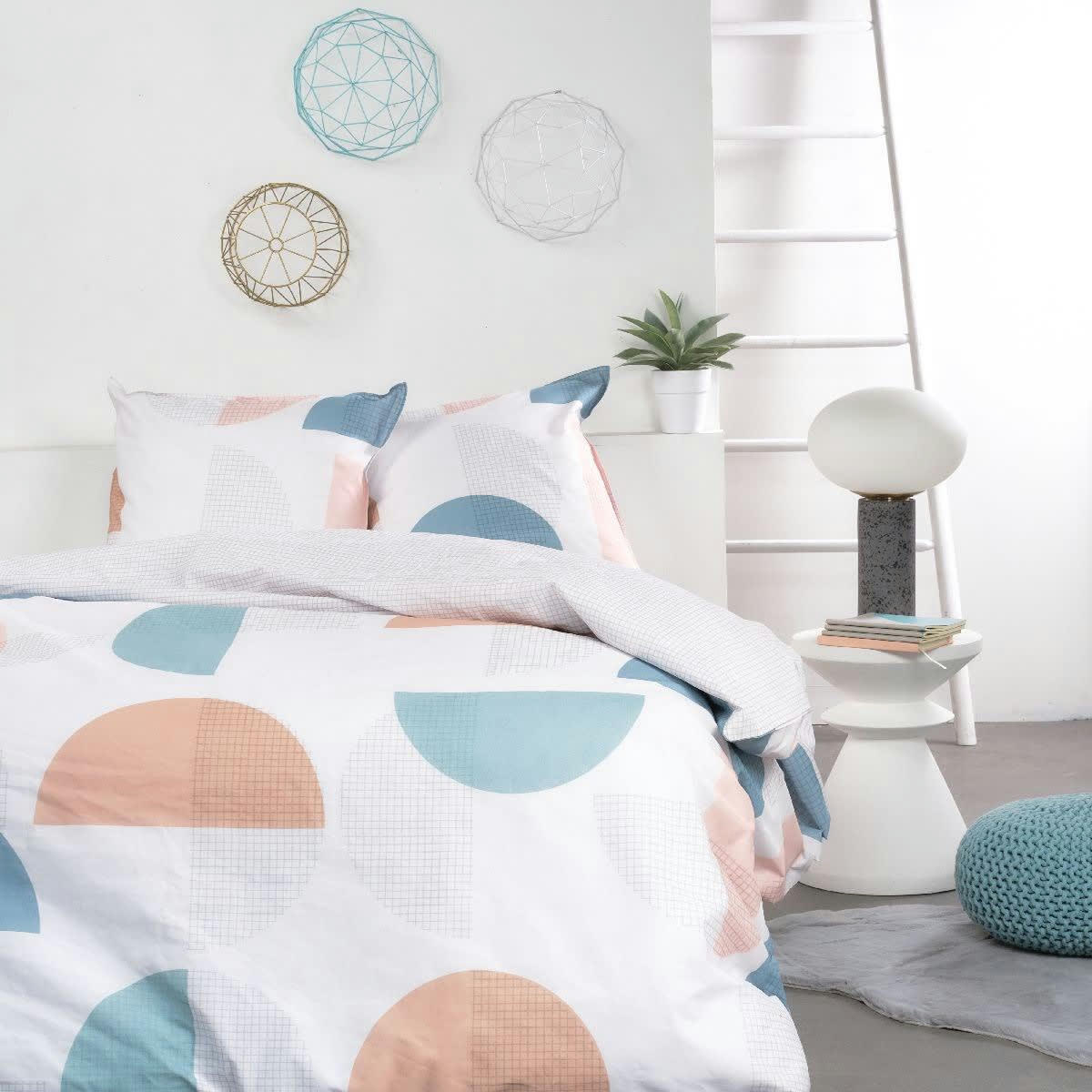 - Parure de lit en Coton Blanc 260x240 cm