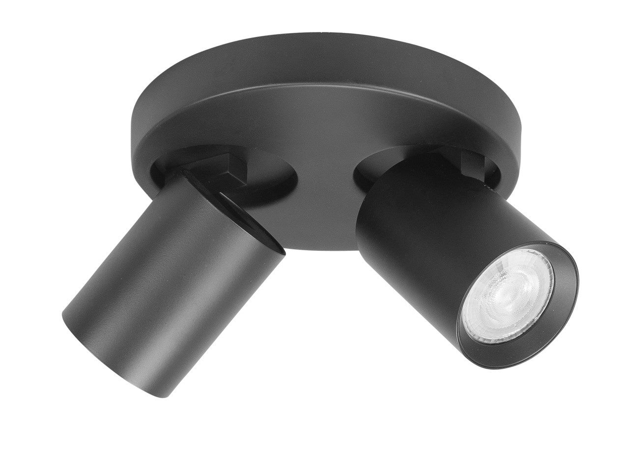 Highlight spot Oliver - 2 lichts - 17 x 13  cm - zwart