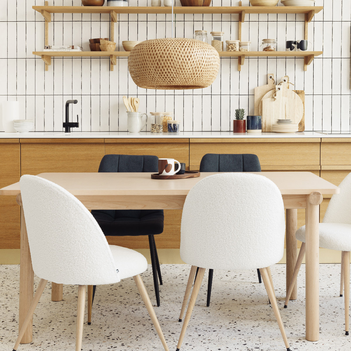 Suspension lamp "Nam" Bamboo, D.46 cm