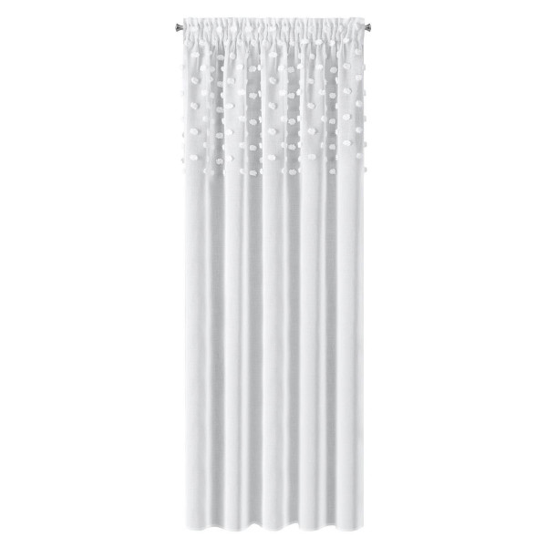 Zasłona STELLA biała 140x270 cm taśma do salonu