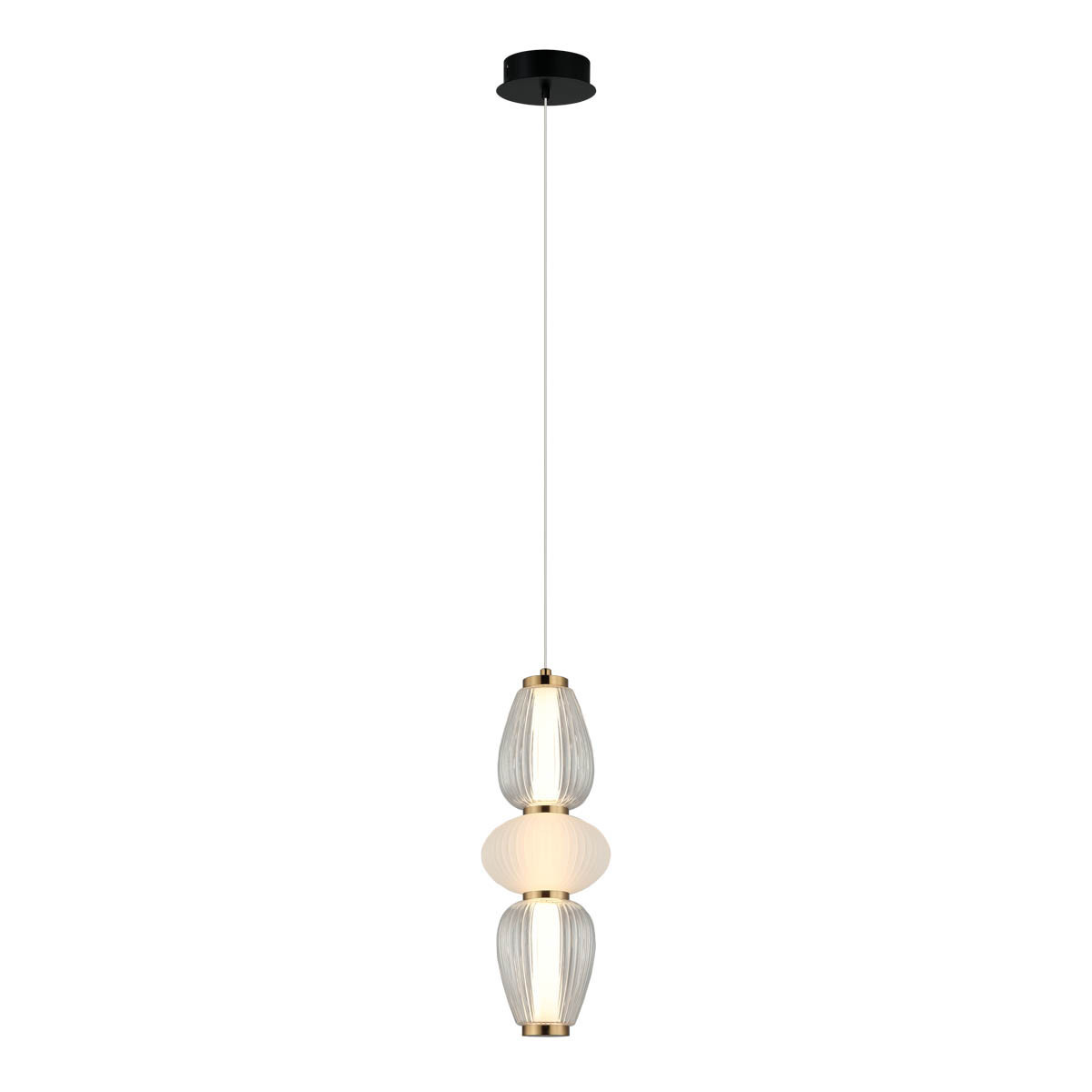 Lampa wisząca GASTEL czarno-biała LED 1x16W 1000lm Italux