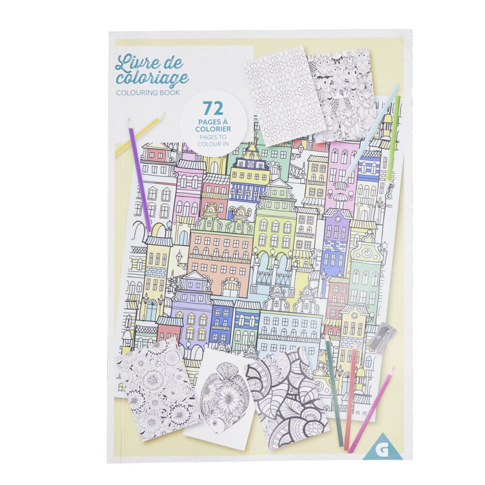 Livre de coloriage pour adulte A4 de 72pages 29,7x21cm