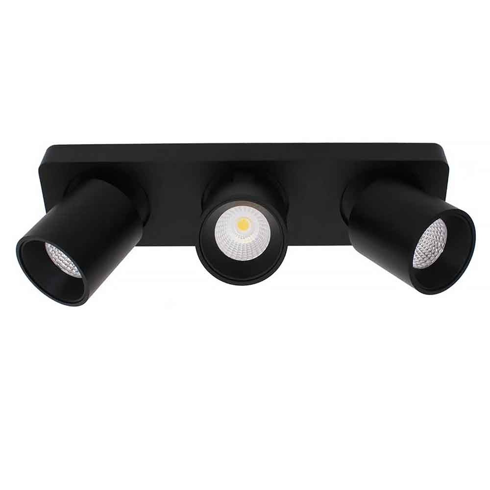 Artdelight spot Laguna - 3 lichts - 32 x 9.5  cm - zwart