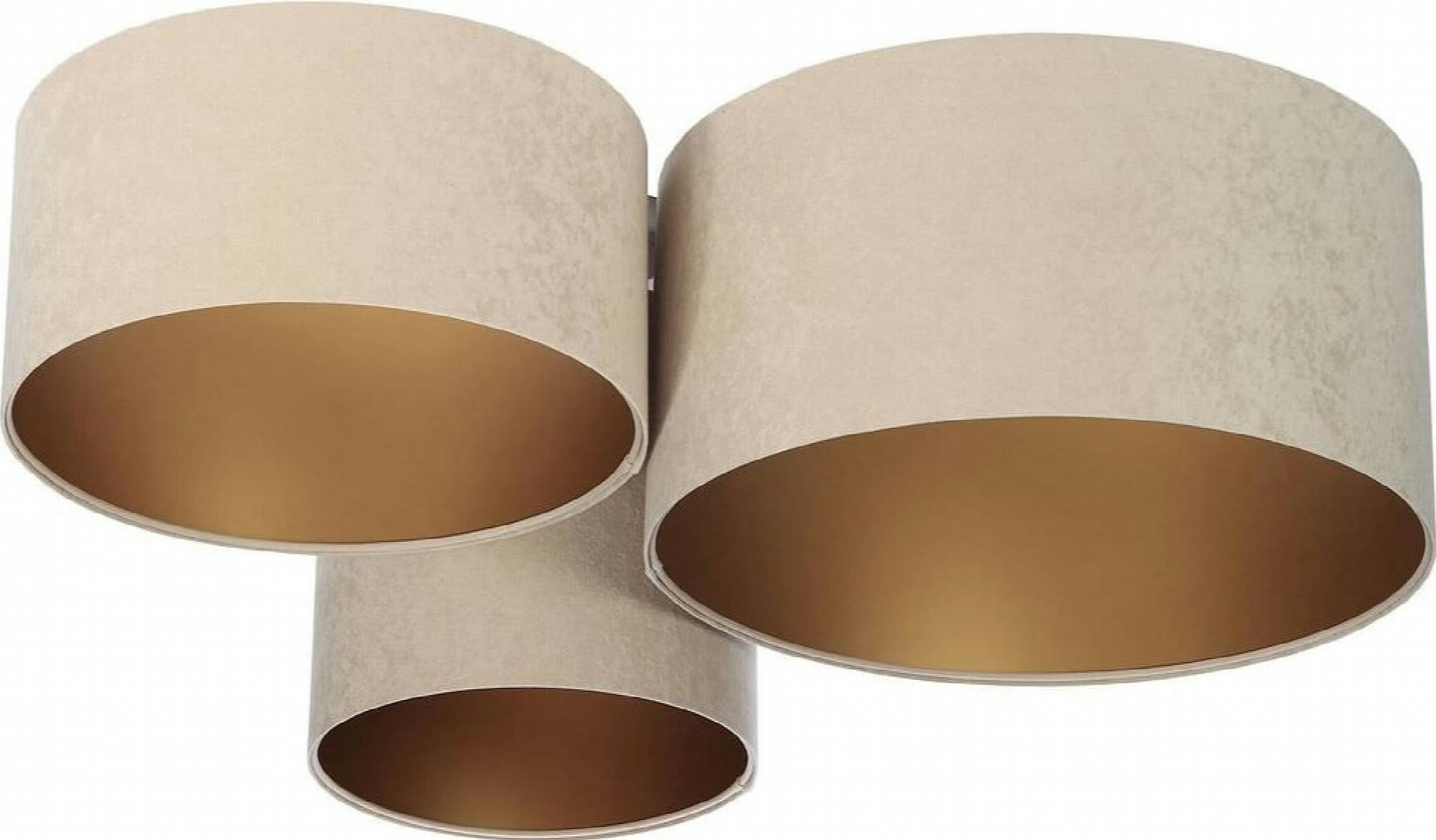 TRIO - Plafonnier Tissu Beige