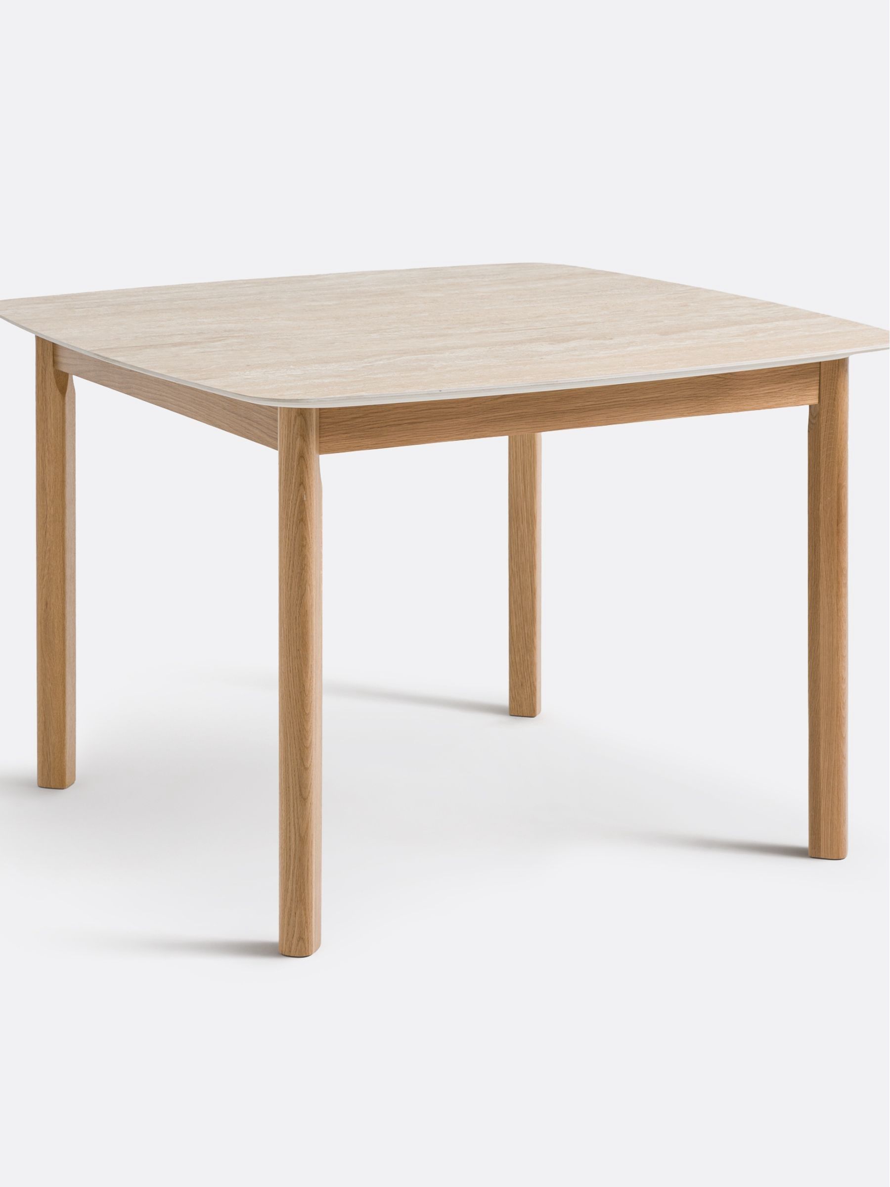 La Redoute Intérieurs Grey Saraune 4 Seater Travertine and Oak Dining Table