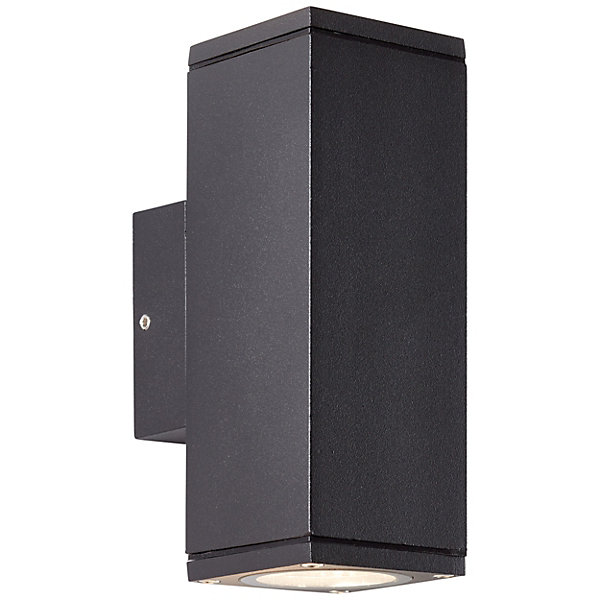 Applique murale extérieure bi-directionnelle Hally 20W GU10 IP44 l.6 x H.15,5 x P.8,8 cm gris anthracite Brilliant