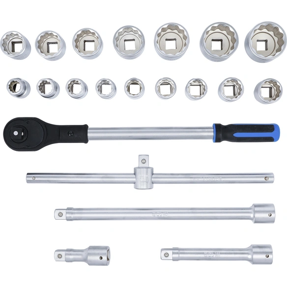 Steckschlüsselsatz, Zwölfkant Antrieb 20 mm (3/4Z) , 21-tlg.