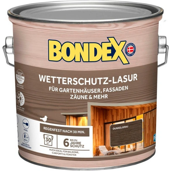 Aussenlasur, Dunkelgrau 2,5 Liter