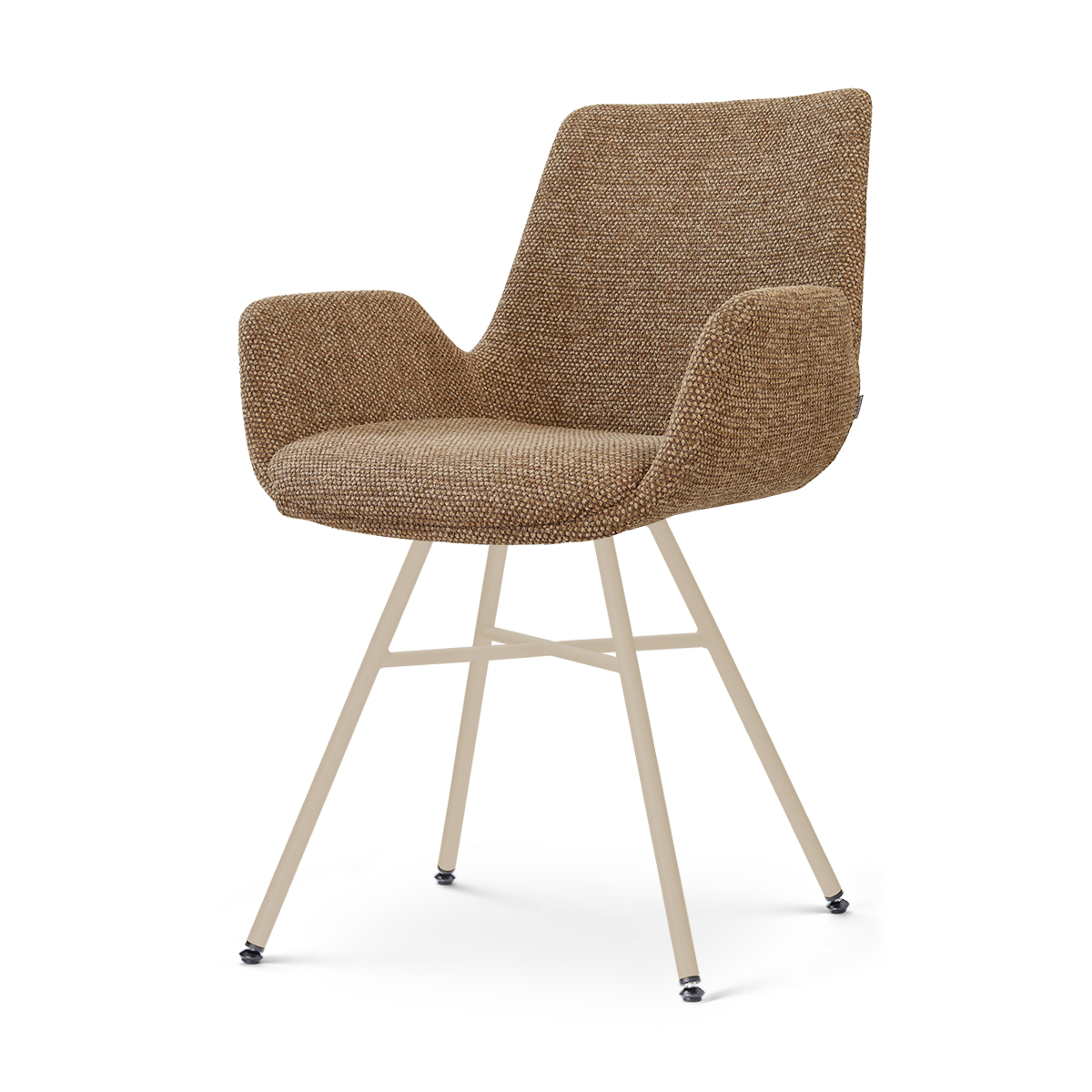Nolon Noa-Eef eetkamerstoel bruin blend - beige onderstel