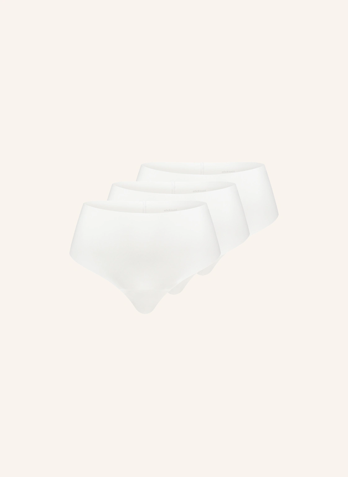erlich textil 3er Pack Light Touch High Waist Brazil String aus weichem Modal - nahtlose Kanten