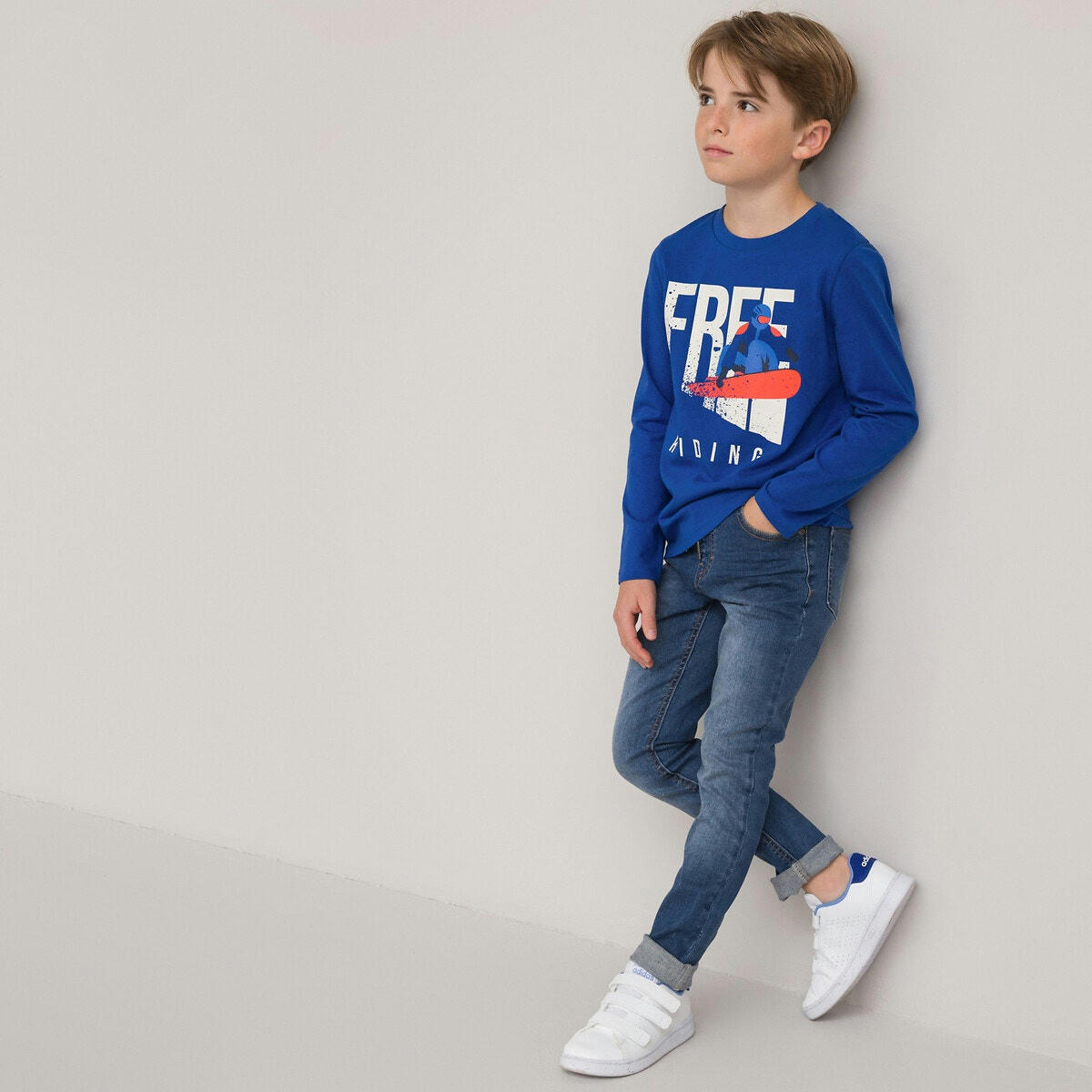T-shirt manches longues, imprimé snowboarder