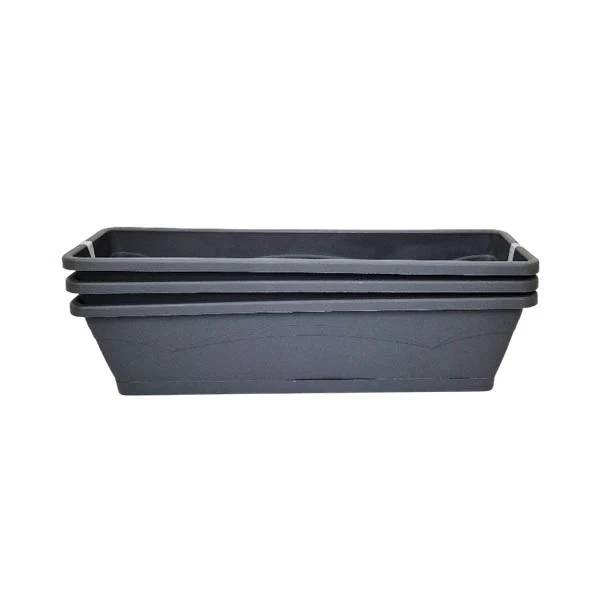 Flower Pot Rectangle 50cm 3 Pack