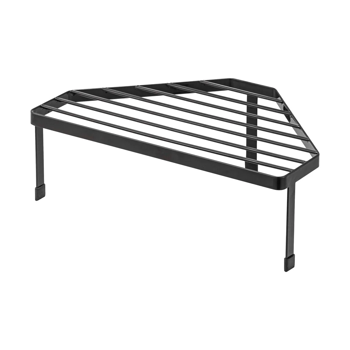 Yamazaki Home Corner Riser - One-Tier, Steel, Holds 11 lbs - L 8.86 x W 13.39 x H 4.41 inches