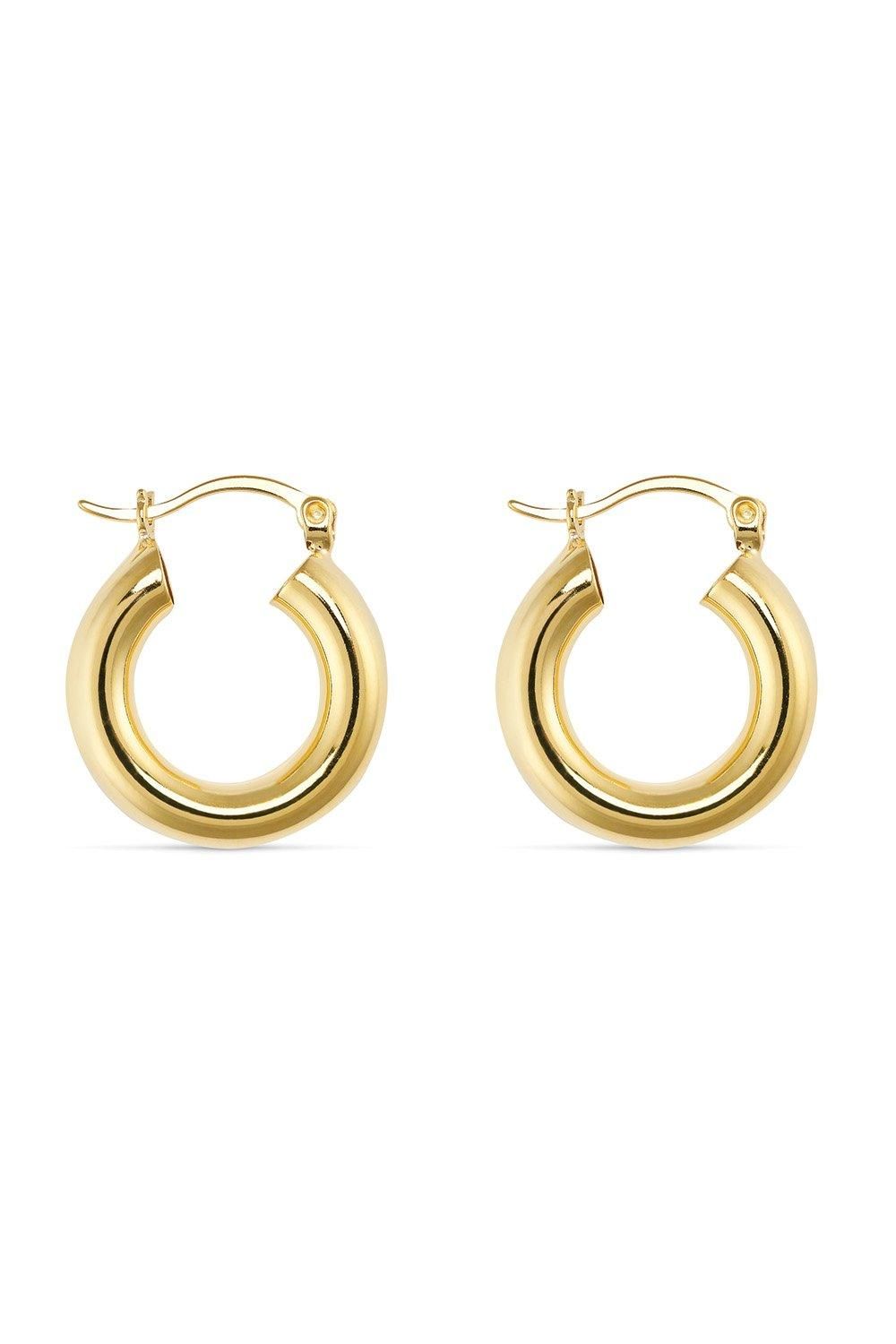 Elk & Bloom Small 14K Gold Thick Hoops