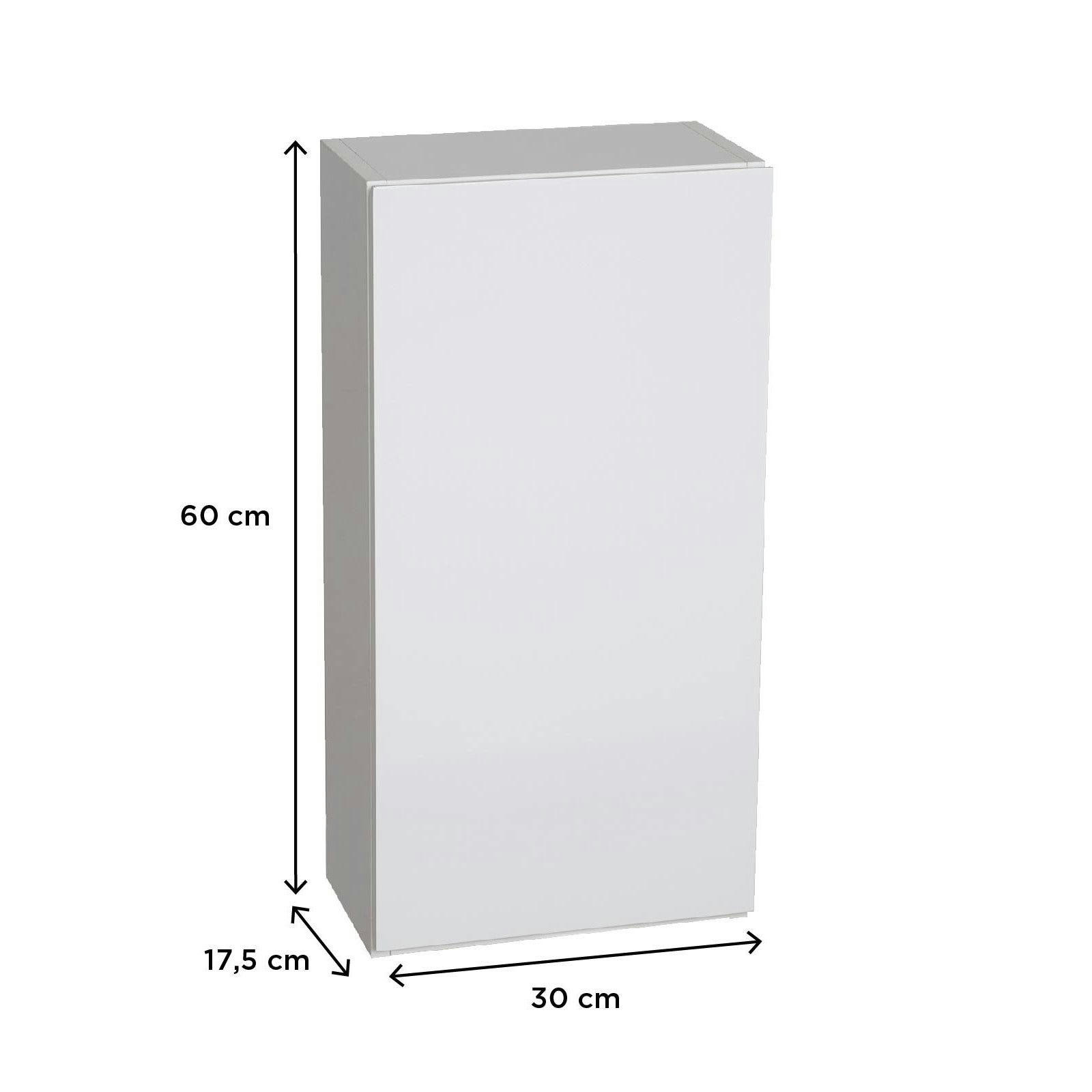 WILL - Meuble de rangement suspendu - Meuble haut Salle de Bain 1 porte