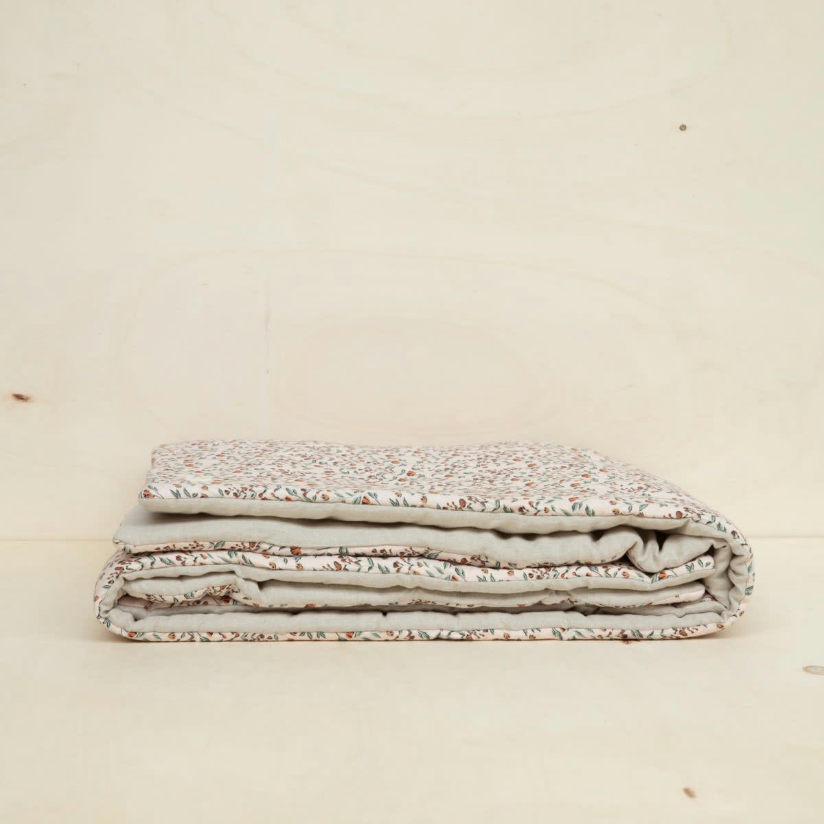 MAINTENANT - Edredon en lin lavé imprimé fleuri rose 90x190