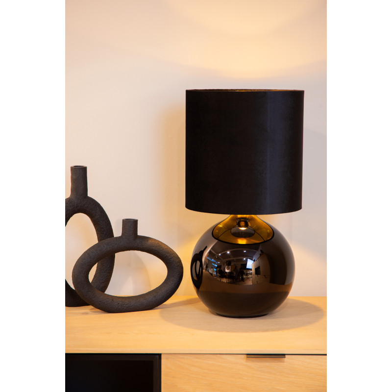 Lampe de table Esterad noire E14 40 W LUCIDE