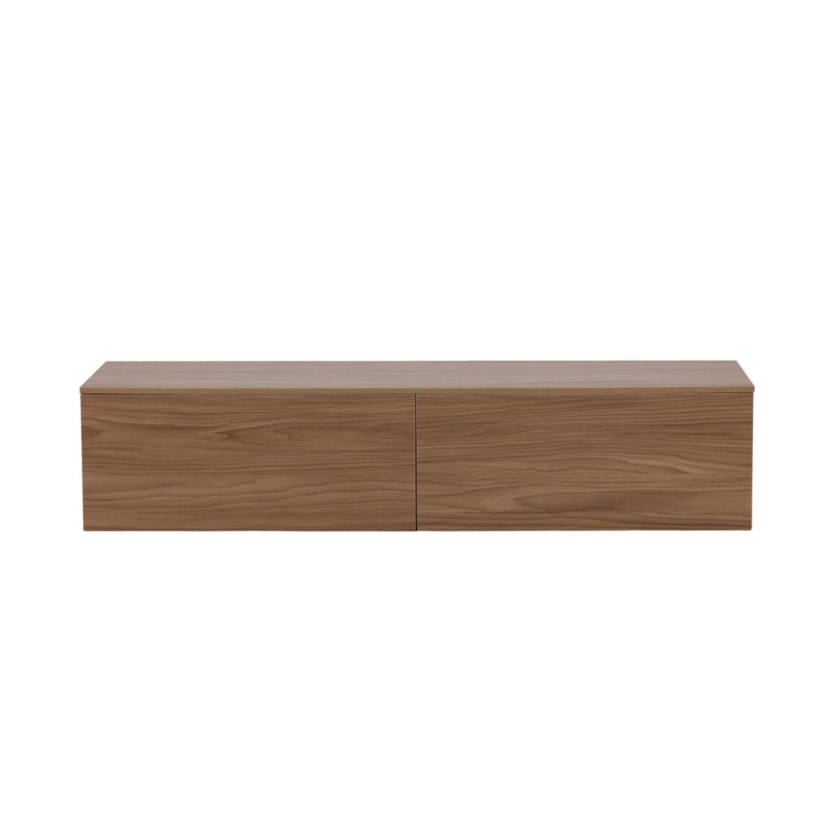 Svea - Santo zwevend TV-meubel - 160 cm - walnoot