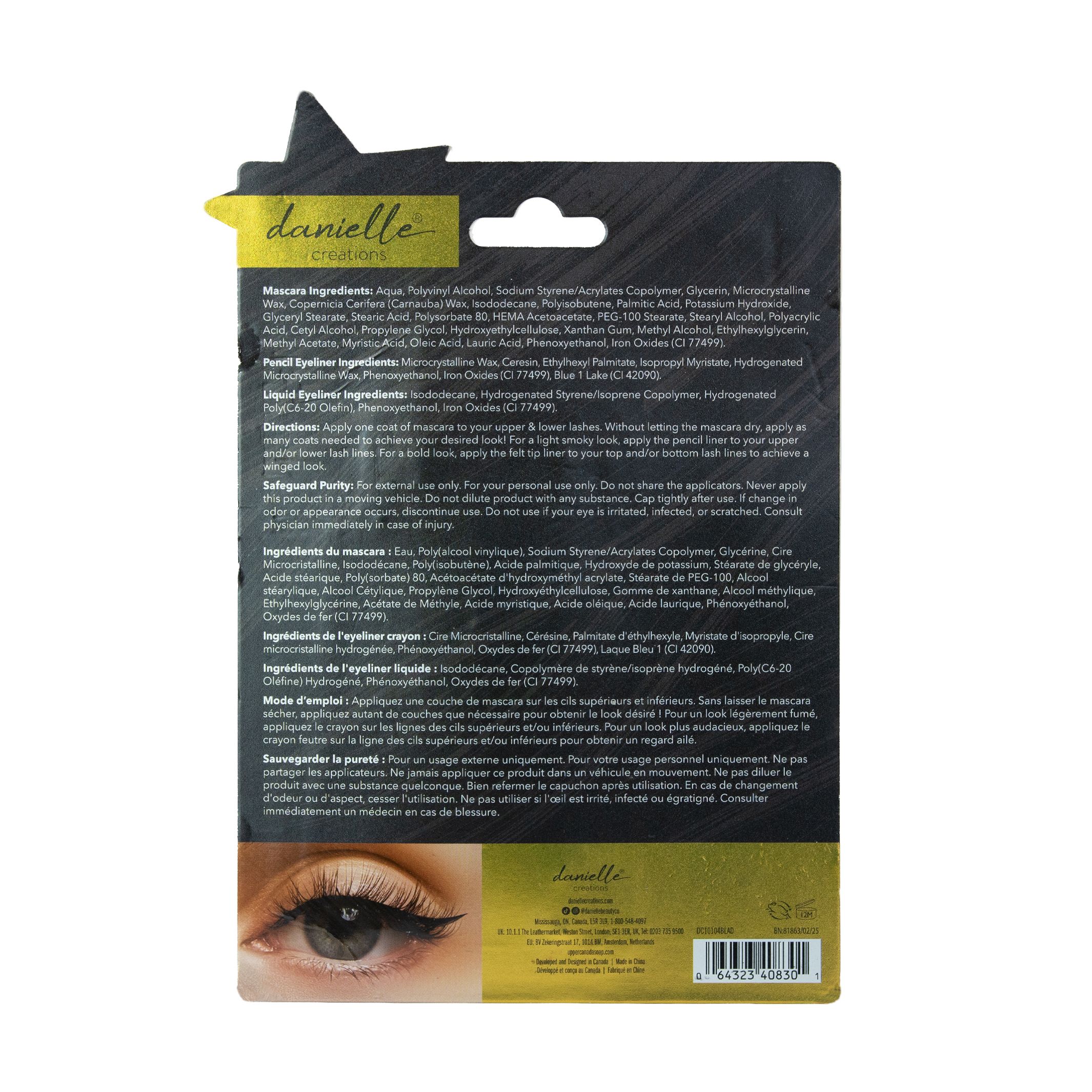 Danielle Creations Mascara & Eyeliner Gift Set 4pcs