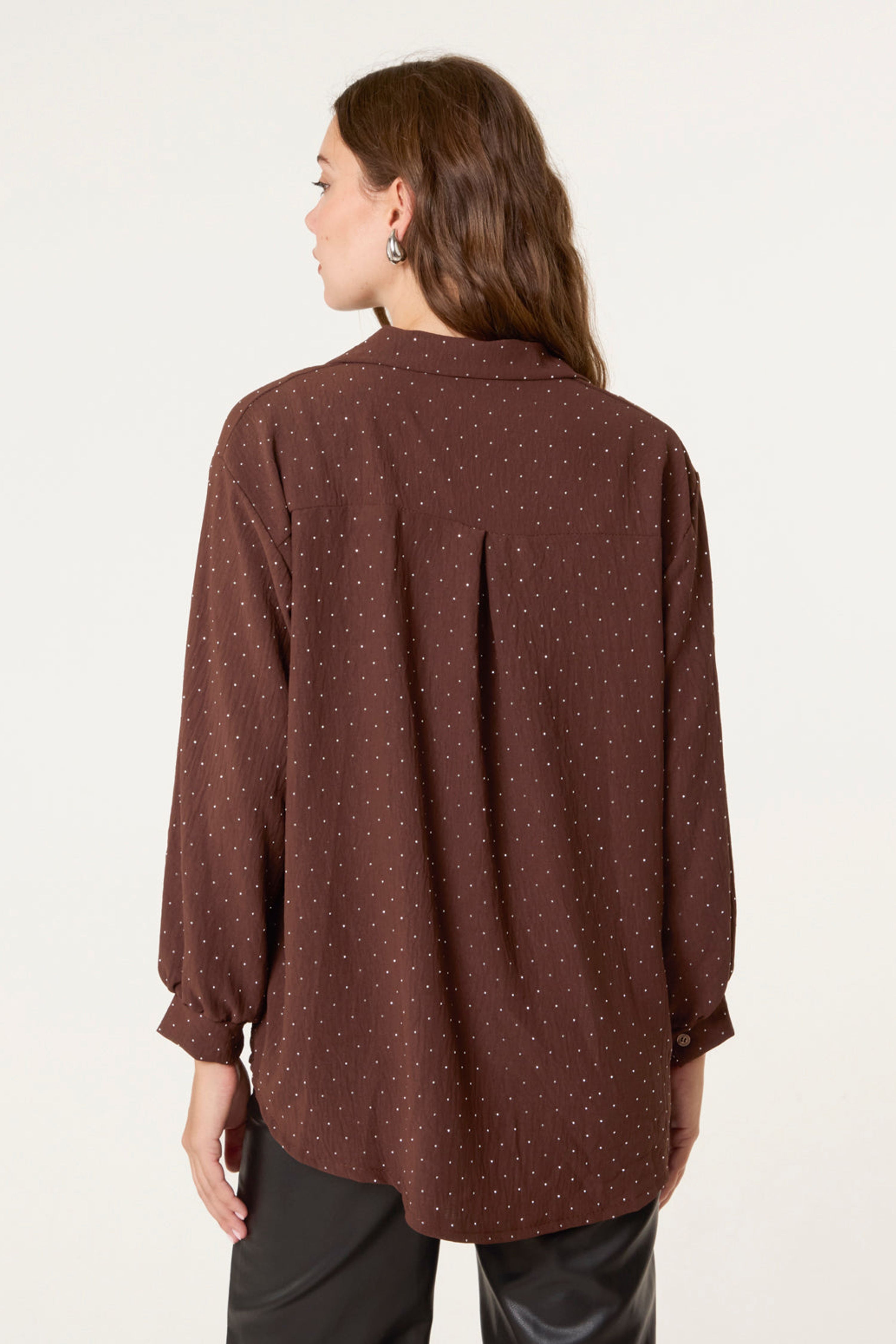Blue Vanilla Brown Diamante Shirt