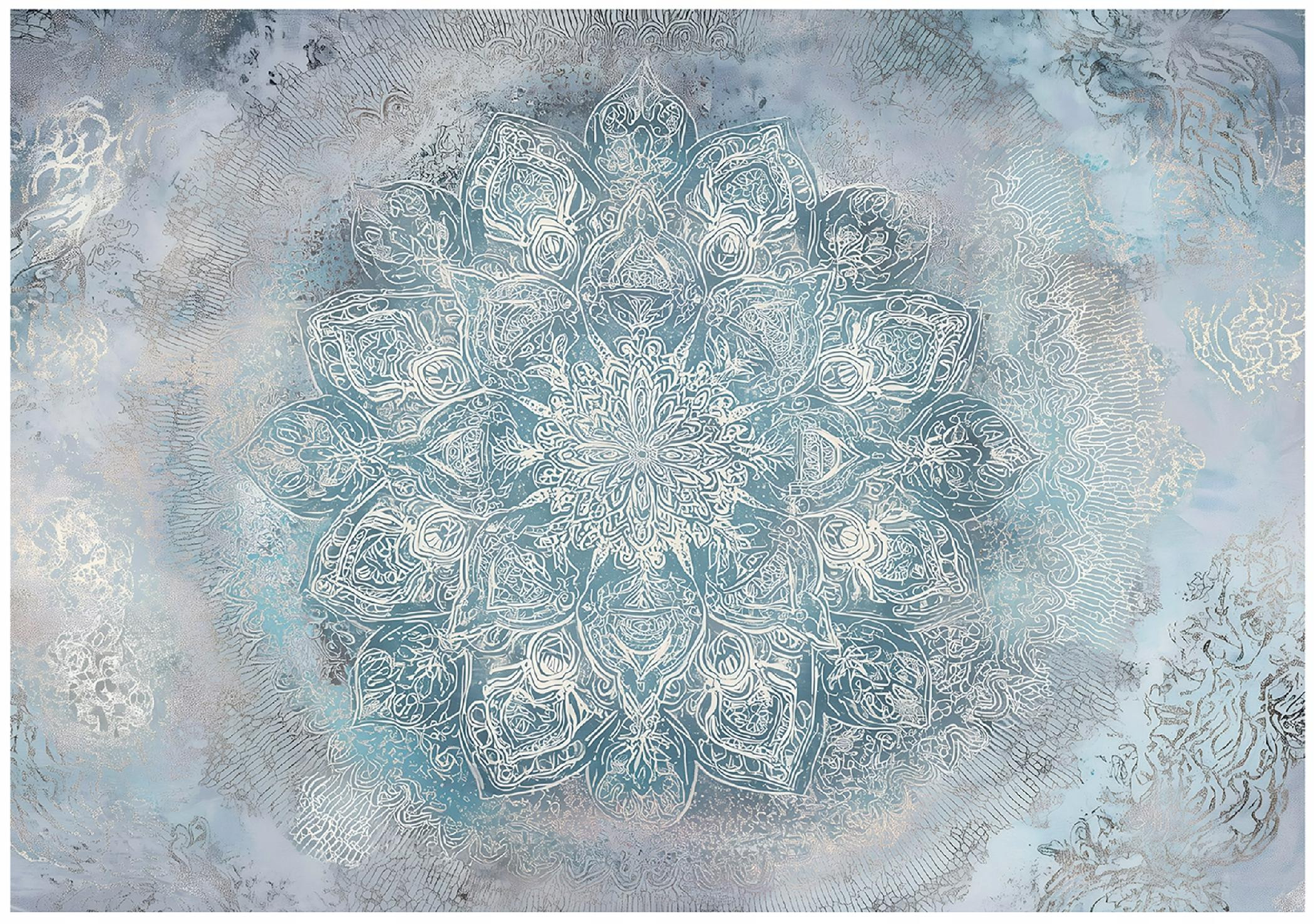 Fototapeta Mandala Niebieski Na Flizelinie Do Sypialni Salonu 250x175