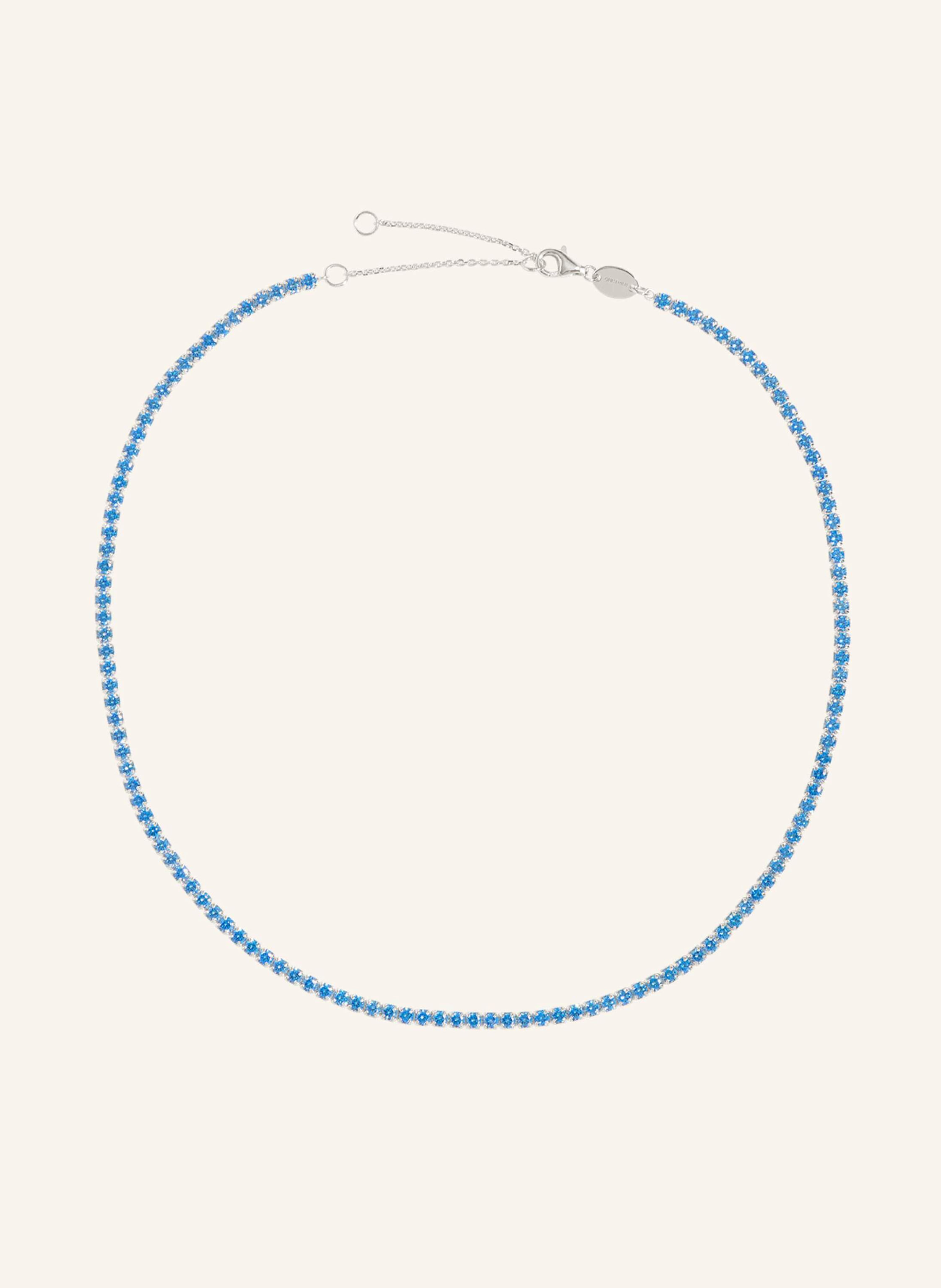 OHH LUILU Halskette TENNIS CHOKER PASTEL BLUE SKIES by GLAMBOU