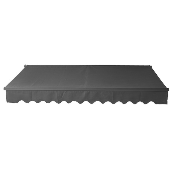 ALEKO Black Frame 12'x10' Retractable Home Patio Canopy Awning