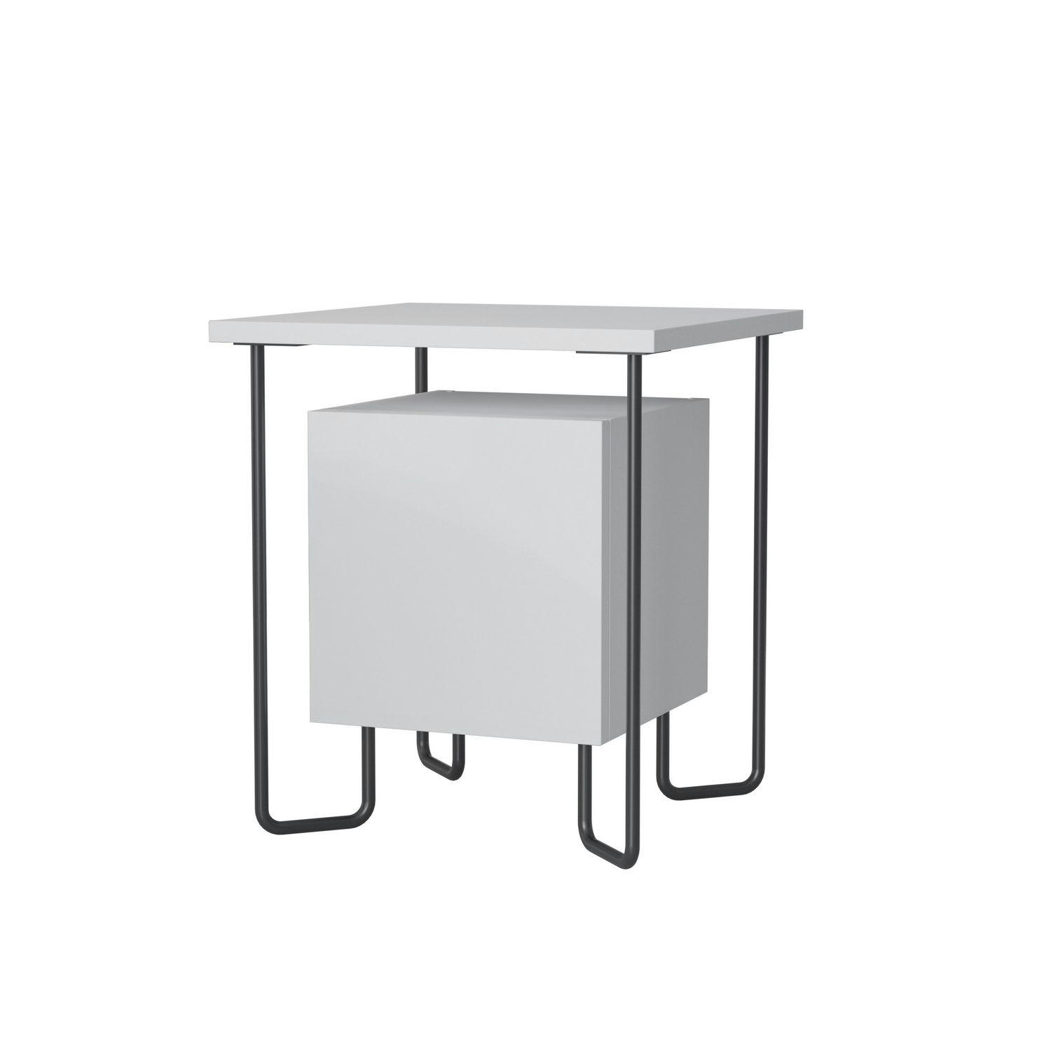 ACRES - Table de chevet design blanc