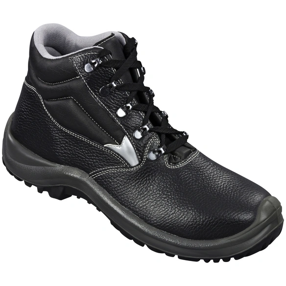 Sicherheitsstiefel, schwarz, Büffelleder