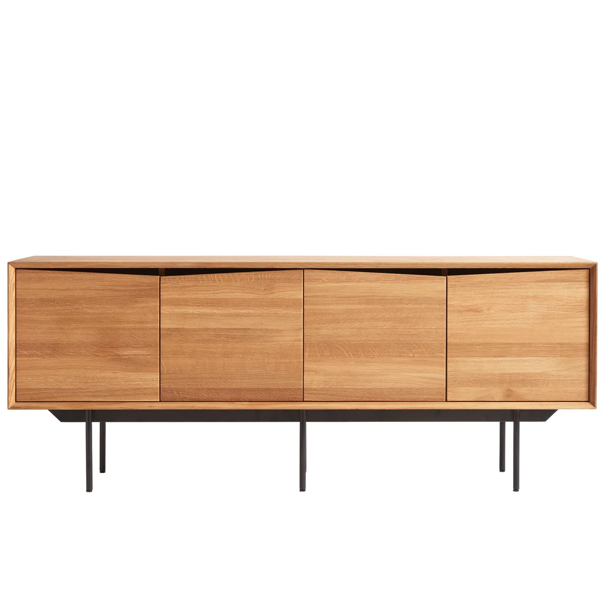 Muubs - Wing Sideboard, mit 4 Türen, 185 x 72 cm, Eiche klar lackiert