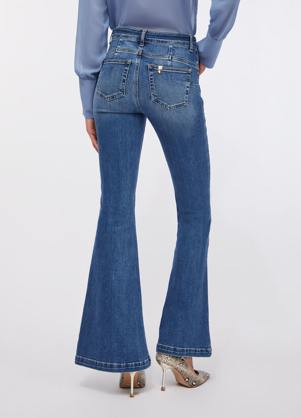 Jeans bootcut con cintura