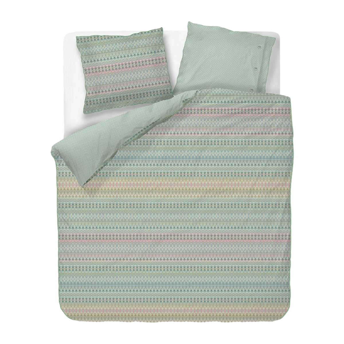 Pip Studio Ashanti Dekbedovertrek 240 x 200/220 cm - Groen