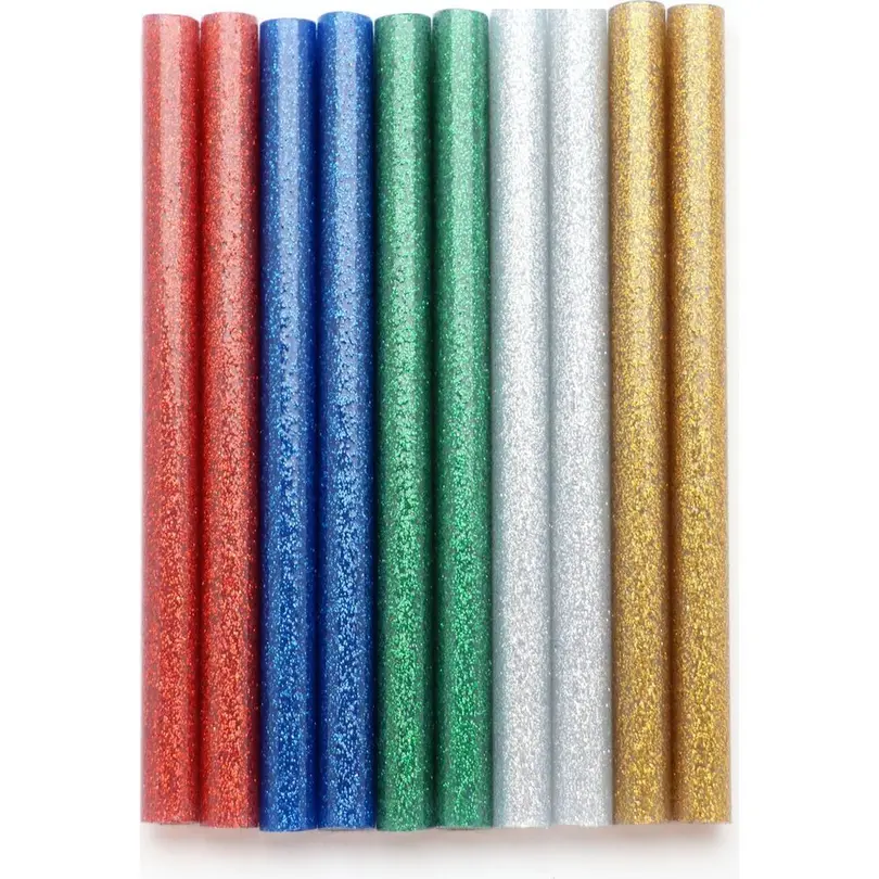 Bastelset 10er-Set Klebestick mit Glitter
