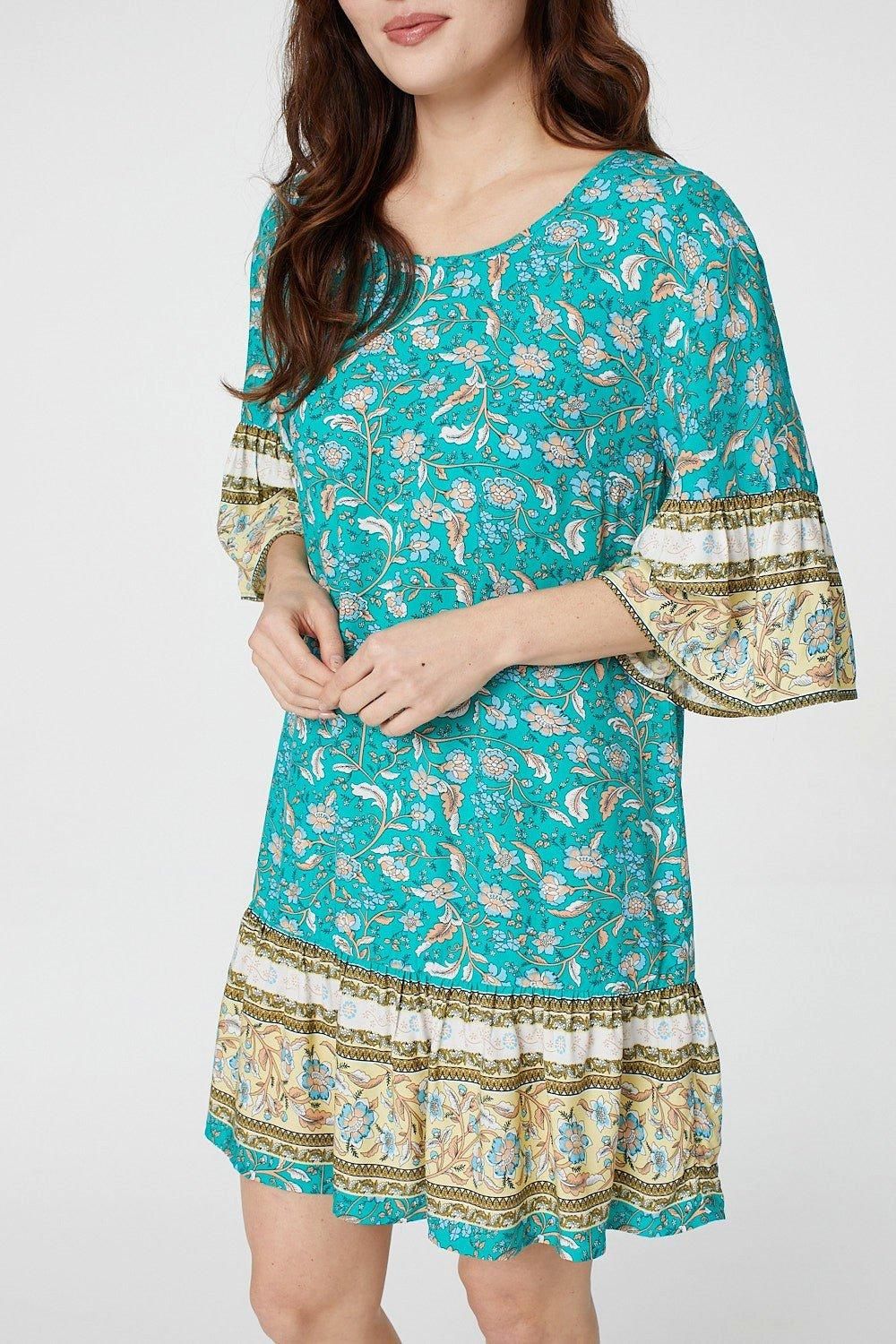 Izabel London Vintage Floral Smock Dress