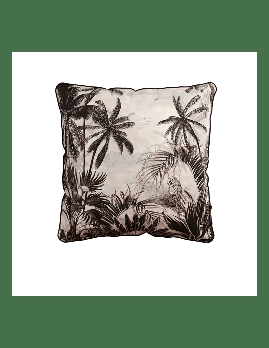 COUSSIN DÉCO - TROPICAL - Coussin garni en velours imprimé 45x45