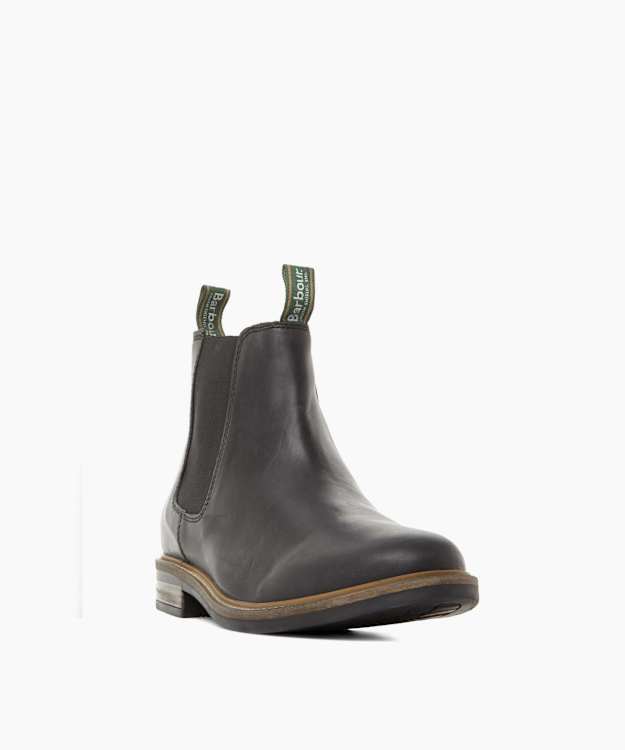 Farsley Black - Natural Sole Chelsea Boots